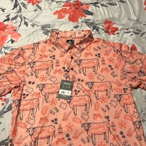 Raised by Coyotes polo for men.